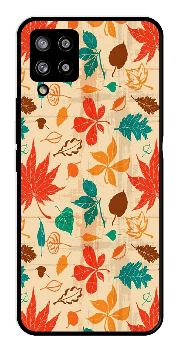 Leafs Design Metal Mobile Case for Samsung Galaxy M42 5G   (Design No -14)