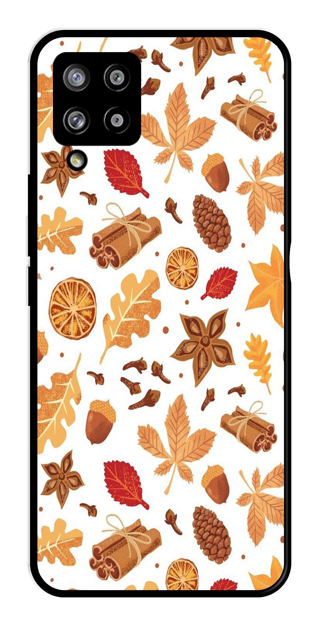Autumn Leaf Metal Mobile Case for Samsung Galaxy M42 5G   (Design No -19)