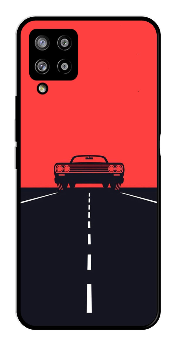 Car Lover Metal Mobile Case for Samsung Galaxy A42 5G   (Design No -21)