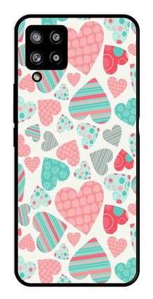 Hearts Pattern Metal Mobile Case for Samsung Galaxy M42 5G