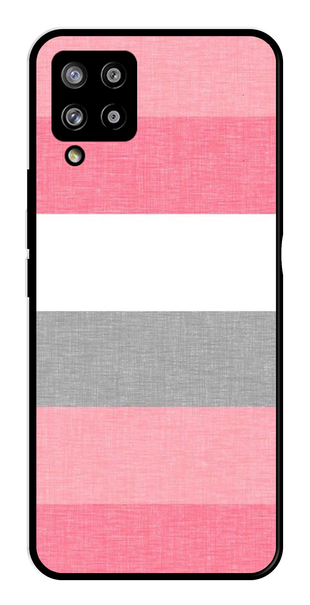 Pink Pattern Metal Mobile Case for Samsung Galaxy A42 5G   (Design No -23)