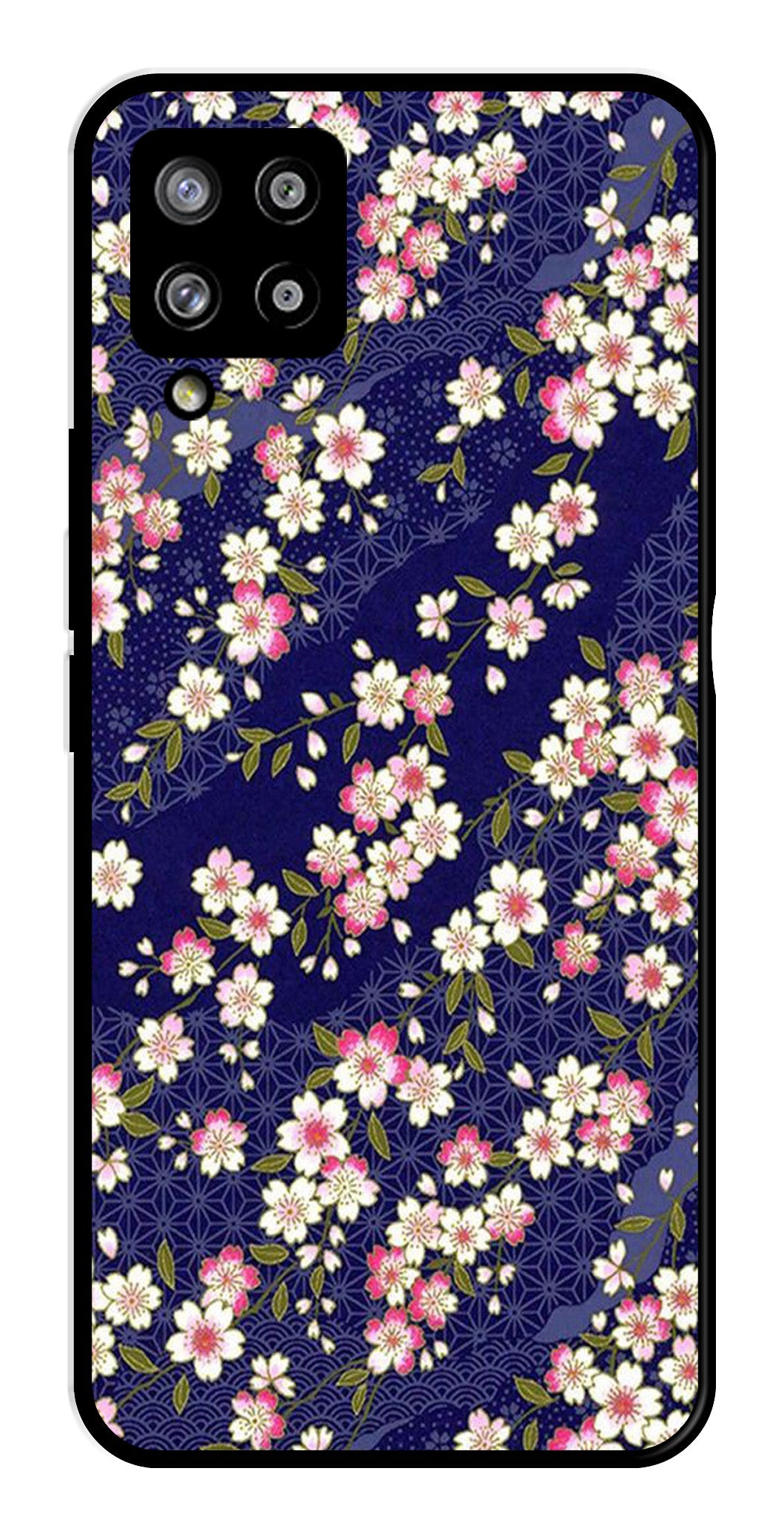 Flower Design Metal Mobile Case for Samsung Galaxy M42 5G   (Design No -25)