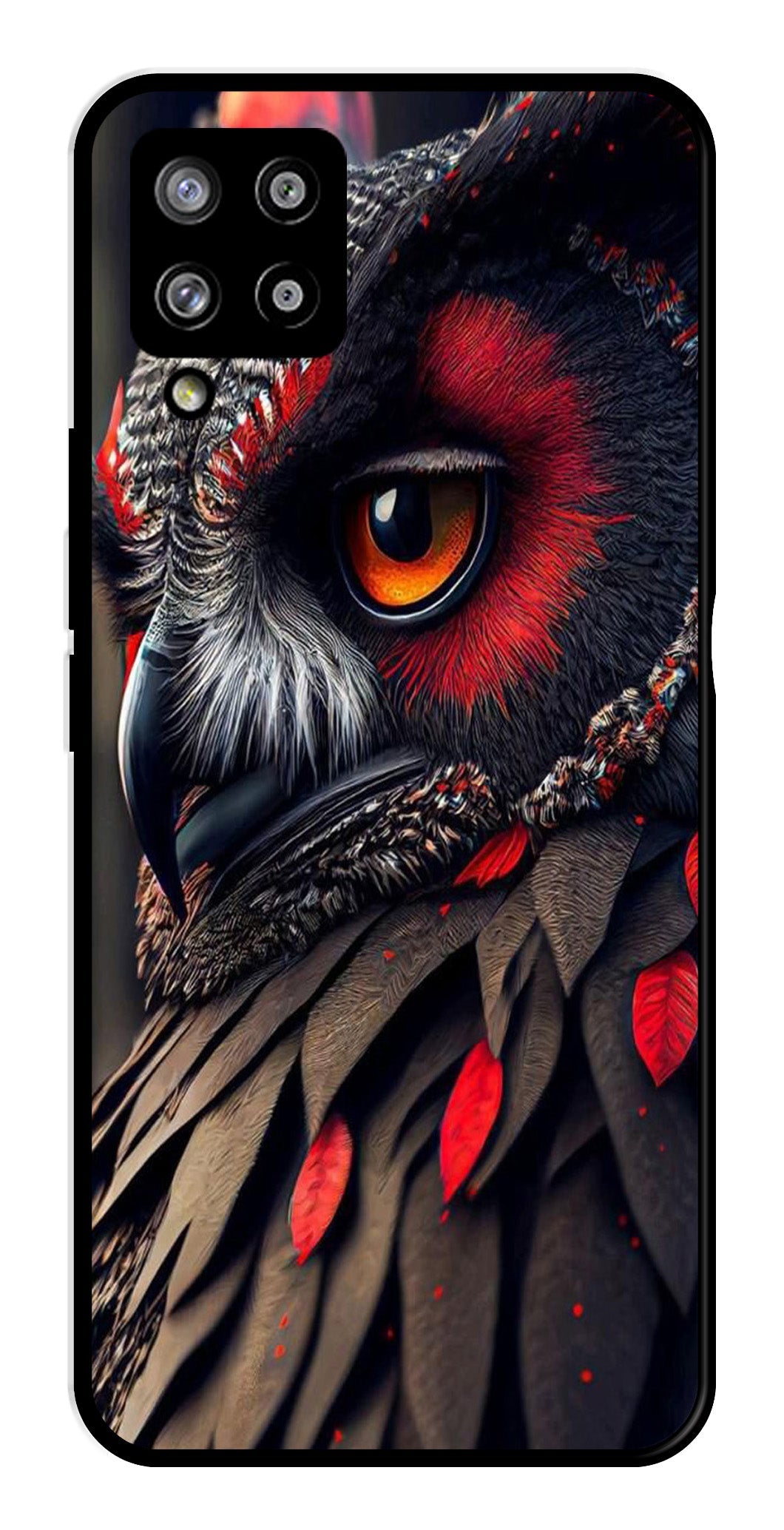 Owl Design Metal Mobile Case for Samsung Galaxy A42 5G   (Design No -26)