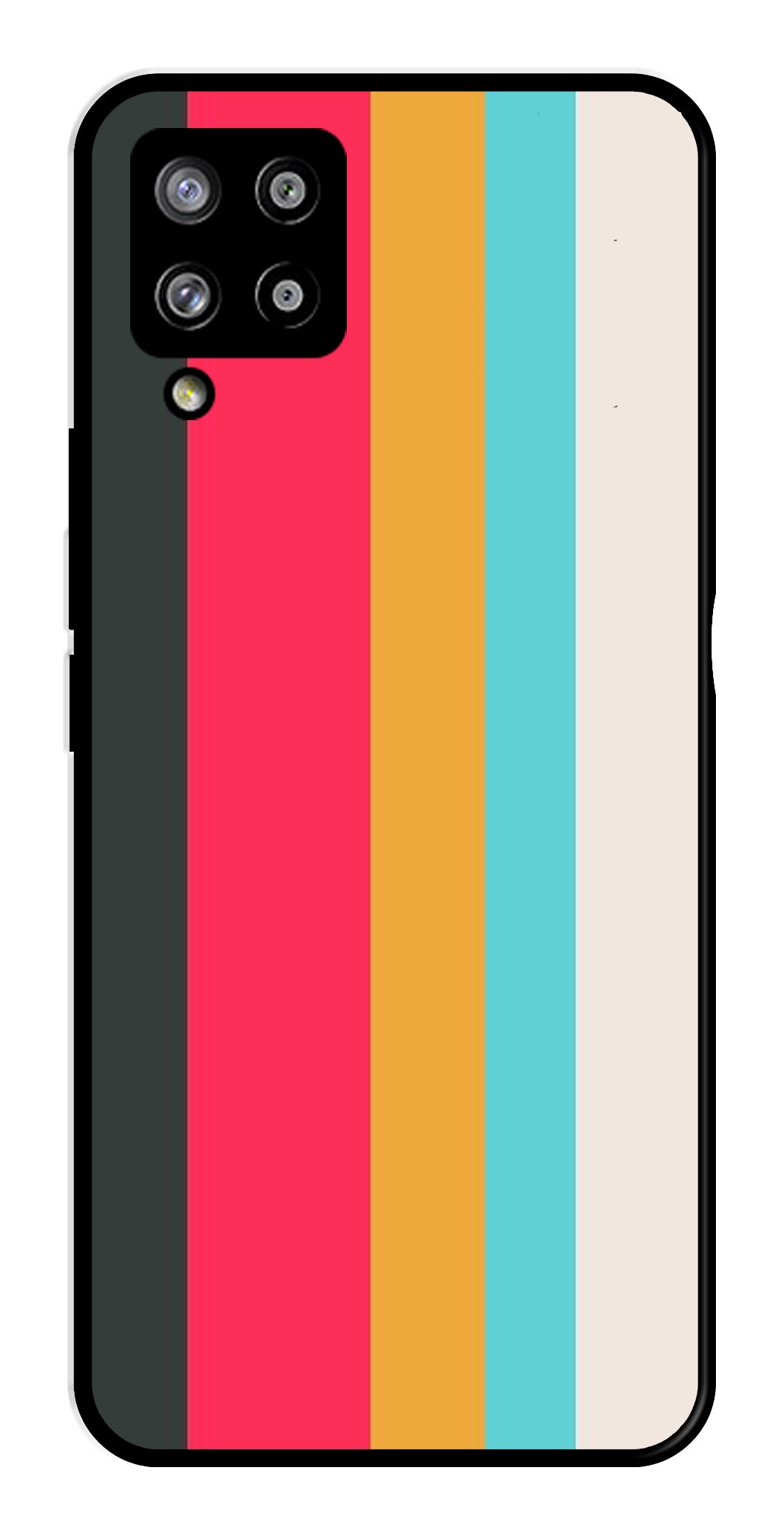 Muted Rainbow Metal Mobile Case for Samsung Galaxy A42 5G   (Design No -31)