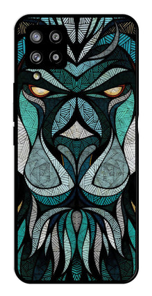 Lion Pattern Metal Mobile Case for Samsung Galaxy M42 5G