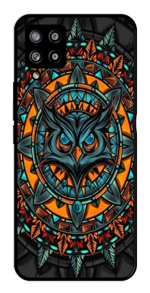 Owl Pattern Metal Mobile Case for Samsung Galaxy M42 5G