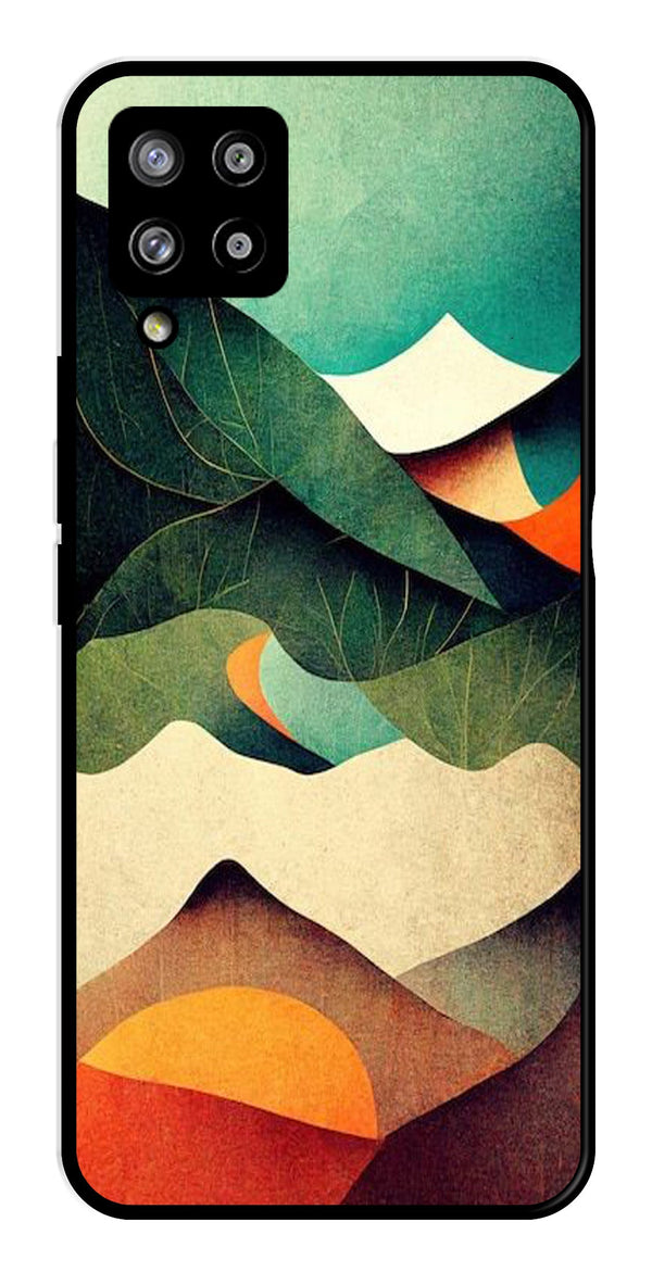 MultiColor Pattern Metal Mobile Case for Samsung Galaxy A42 5G   (Design No -43)