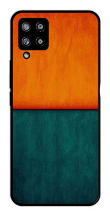 Orange Green Pattern Metal Mobile Case for Samsung Galaxy M42 5G