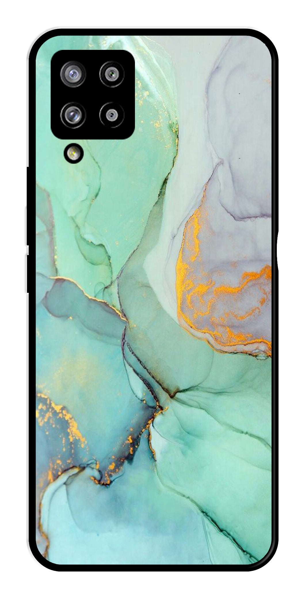 Marble Design Metal Mobile Case for Samsung Galaxy M42 5G   (Design No -46)