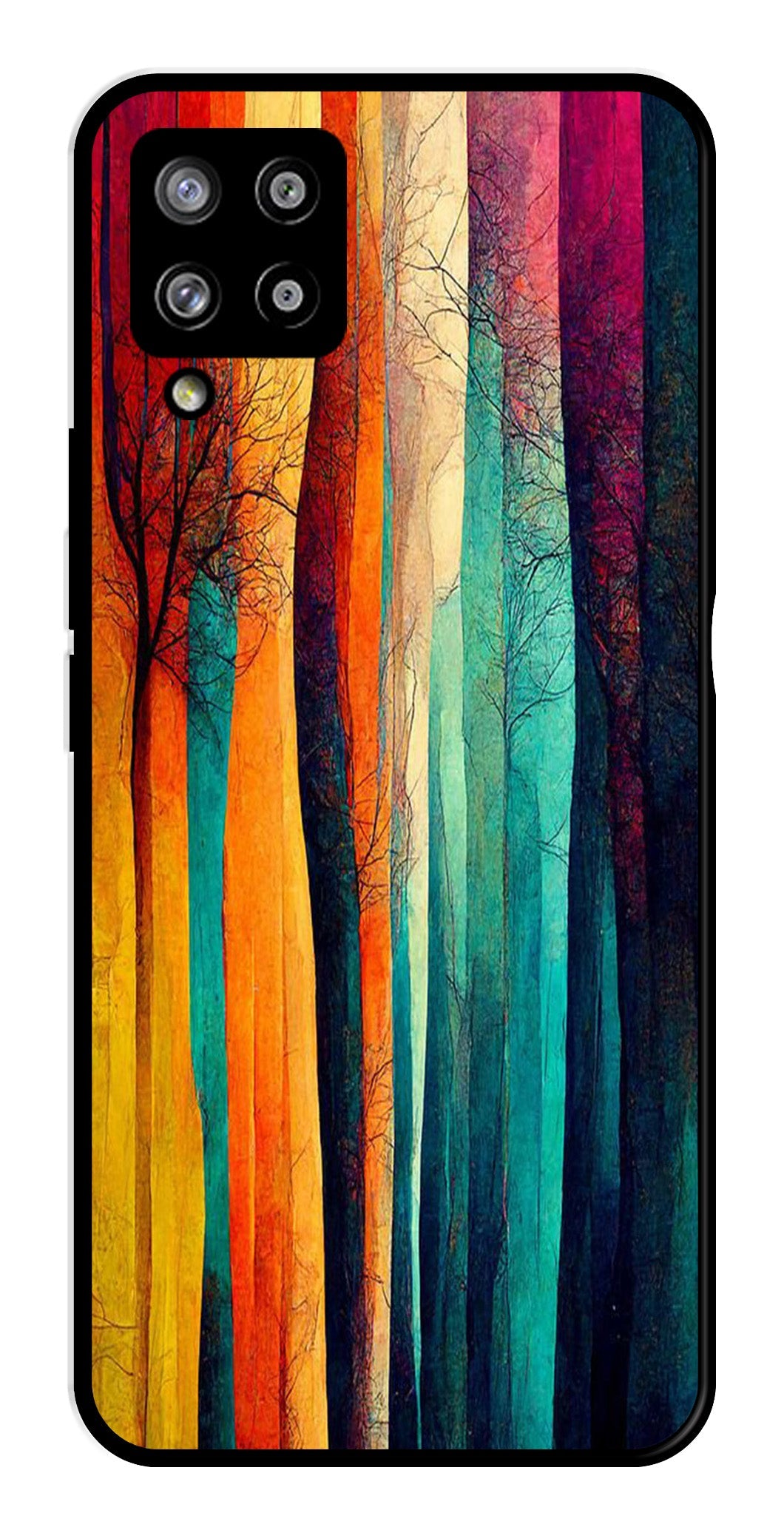 Modern Art Colorful Metal Mobile Case for Samsung Galaxy A42 5G   (Design No -47)