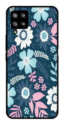 Flower Leaves Design Metal Mobile Case for Samsung Galaxy M42 5G