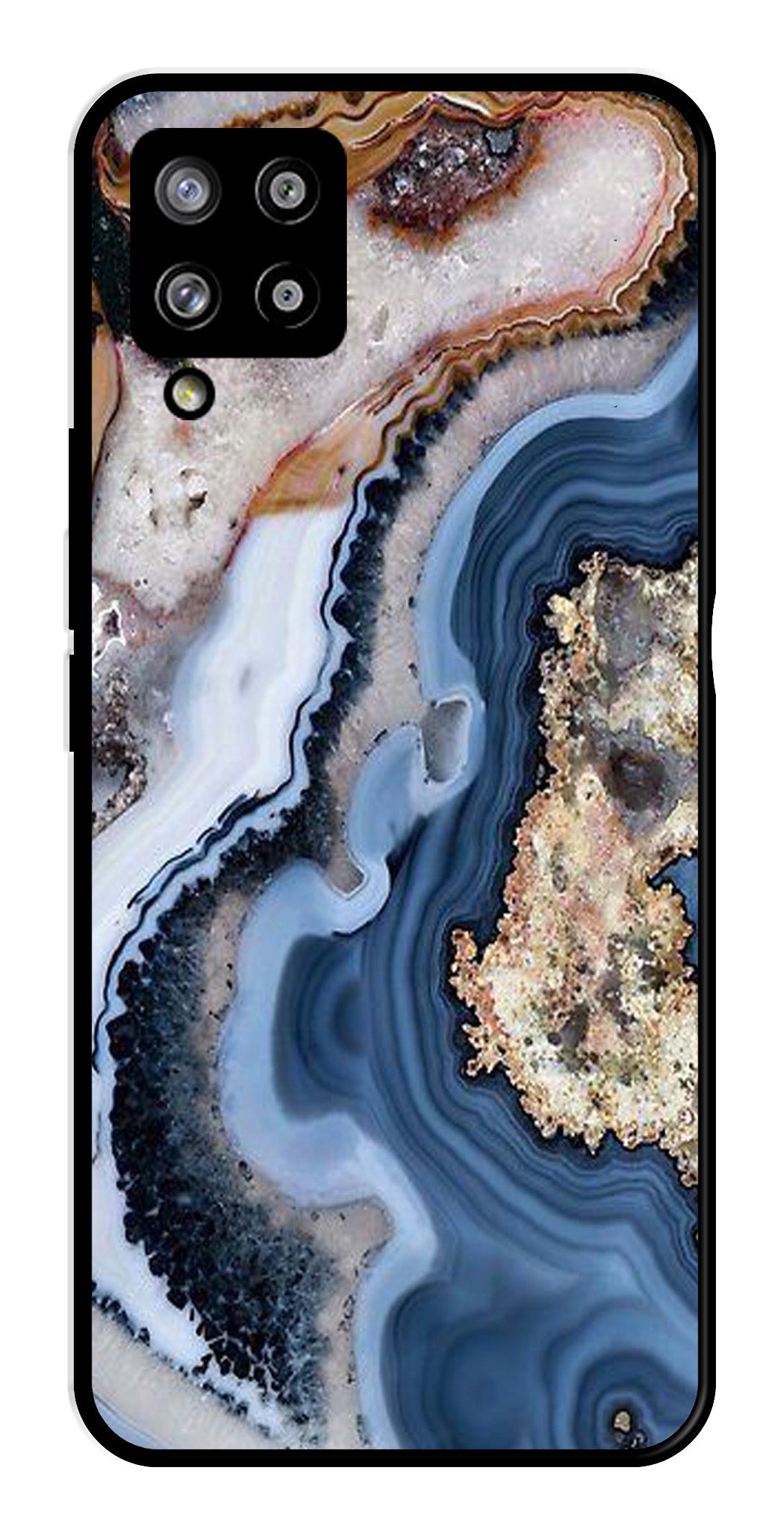 Marble Design Metal Mobile Case for Samsung Galaxy M42 5G   (Design No -53)