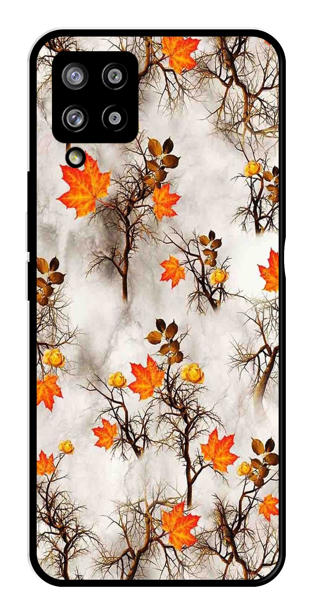 Autumn leaves Metal Mobile Case for Samsung Galaxy M42 5G   (Design No -55)