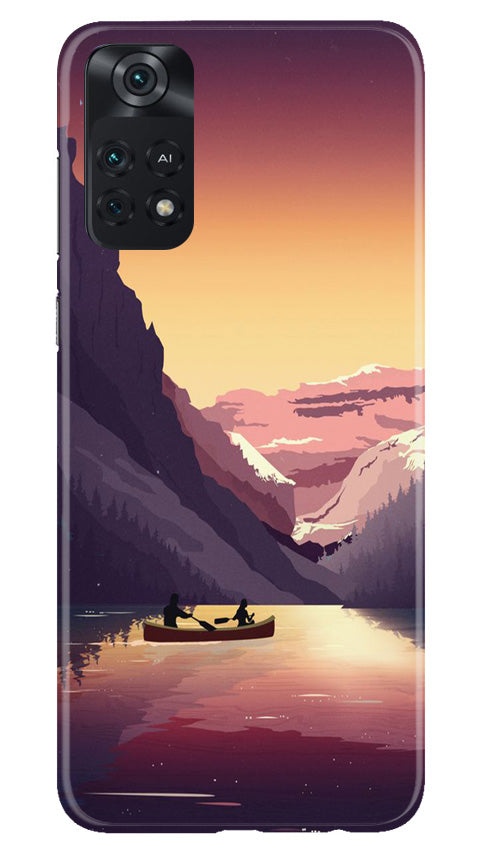 Mountains Boat Case for Poco M4 Pro 4G (Design - 150)