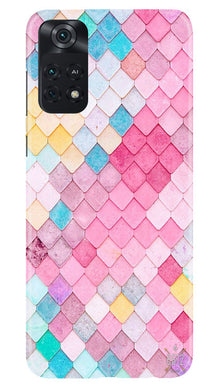 Pink Pattern Mobile Back Case for Poco M4 Pro 4G (Design - 184)
