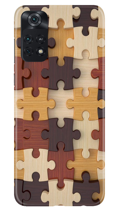 Puzzle Pattern Case for Poco M4 Pro 4G (Design No. 186)