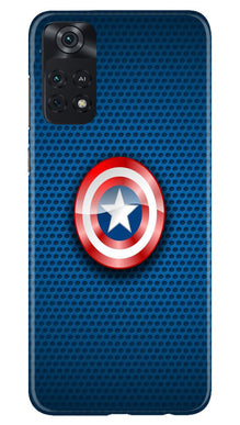 Captain America Shield Mobile Back Case for Poco M4 Pro 4G (Design - 222)