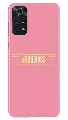 Girl Boss Pink Mobile Back Case for Poco M4 Pro 4G (Design - 232)