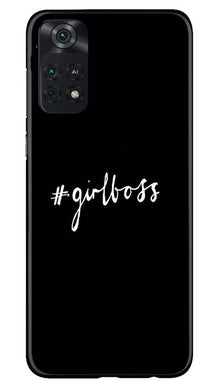 #GirlBoss Mobile Back Case for Poco M4 Pro 4G (Design - 235)