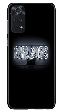 Girl Boss Black Mobile Back Case for Poco M4 Pro 4G (Design - 237)