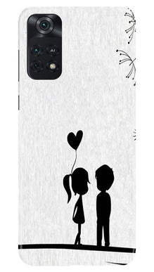 Cute Kid Couple Mobile Back Case for Poco M4 Pro 4G (Design - 252)