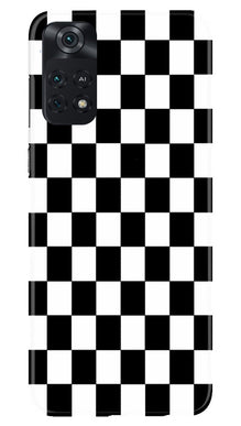 Black White Boxes Mobile Back Case for Poco M4 Pro 4G (Design - 331)