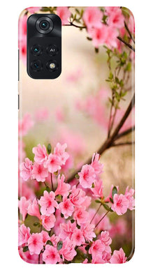 Pink flowers Mobile Back Case for Poco M4 Pro 4G (Design - 69)