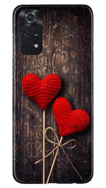 Red Hearts Mobile Back Case for Poco M4 Pro 4G (Design - 80)