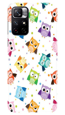 Owl Baground Pattern shore Mobile Back Case for Poco M4 Pro 5G (Design - 13)