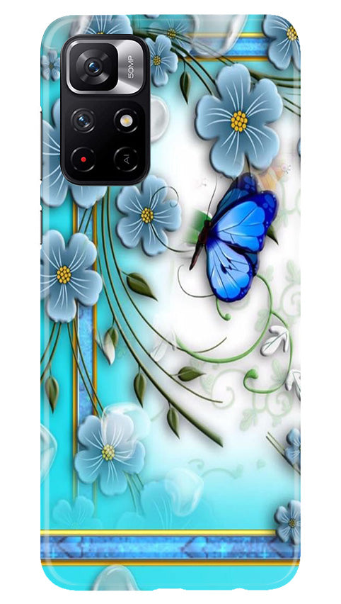 Blue Butterfly Case for Poco M4 Pro 5G