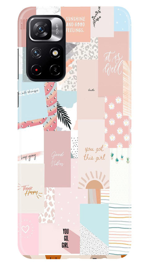 Shinny Blue Background Case for Poco M4 Pro 5G