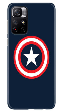 Captain America Mobile Back Case for Poco M4 Pro 5G (Design - 42)