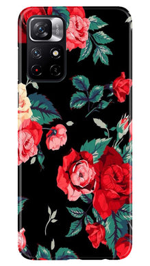 Red Rose2 Mobile Back Case for Poco M4 Pro 5G (Design - 81)