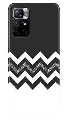Black white Pattern2Mobile Back Case for Poco M4 Pro 5G (Design - 83)