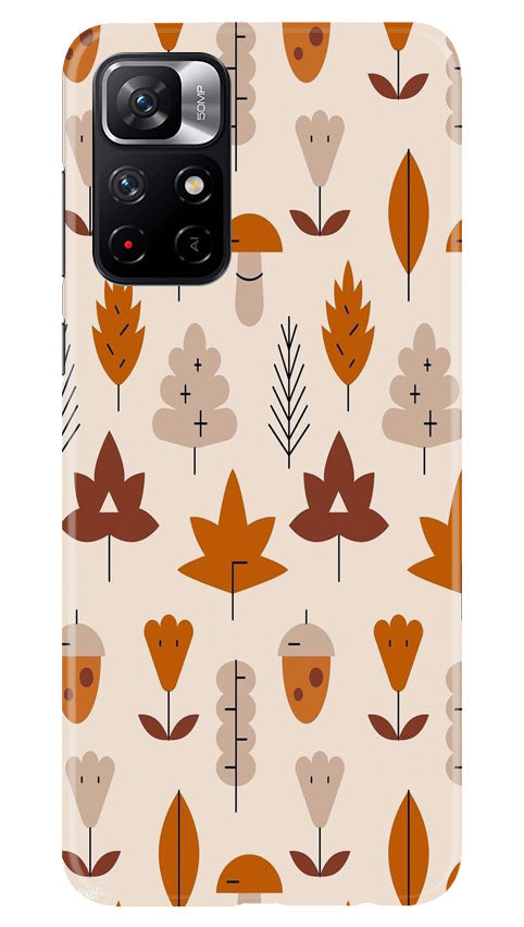 Leaf Pattern Art Case for Poco M4 Pro 5G  (Design - 132)