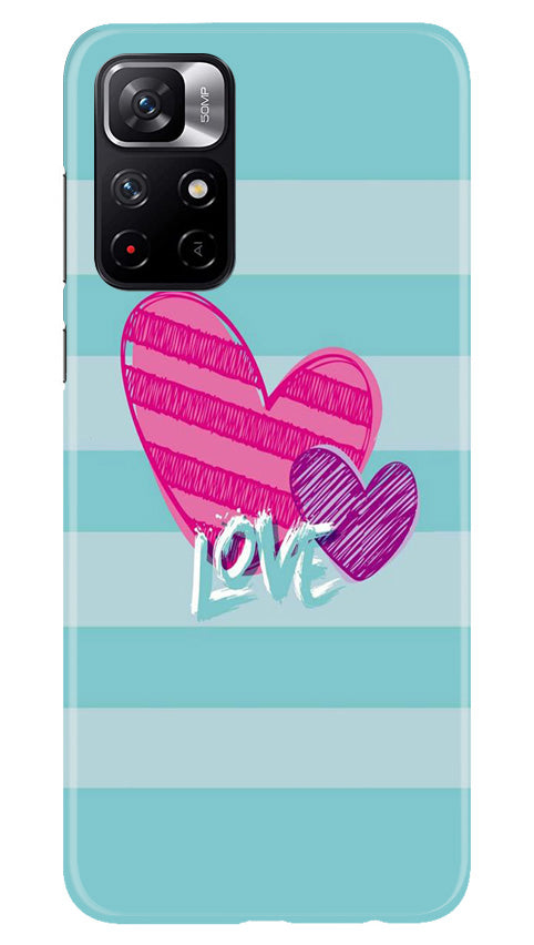 White Heart Case for Poco M4 Pro 5G (Design No. 260)