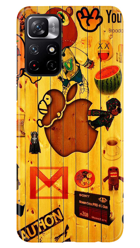 Wooden Texture Mobile Back Case for Poco M4 Pro 5G (Design - 326)