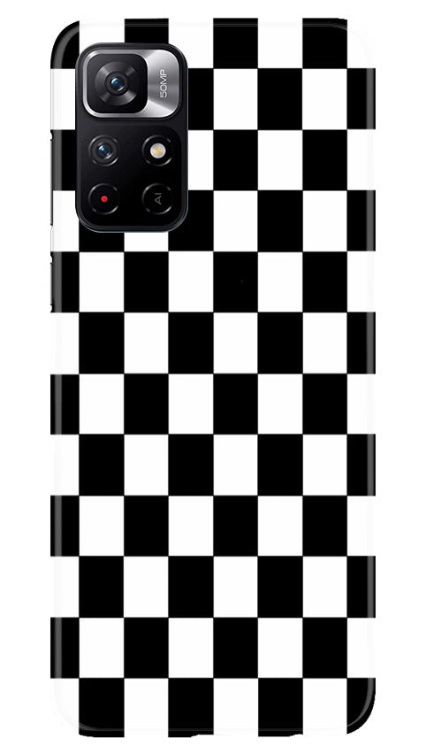 Black White Boxes Mobile Back Case for Poco M4 Pro 5G (Design - 331)