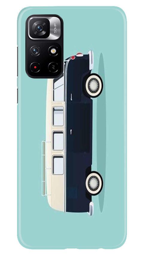 Travel Bus Mobile Back Case for Poco M4 Pro 5G (Design - 338)