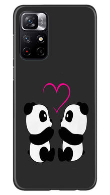Panda Love Mobile Back Case for Poco M4 Pro 5G (Design - 355)