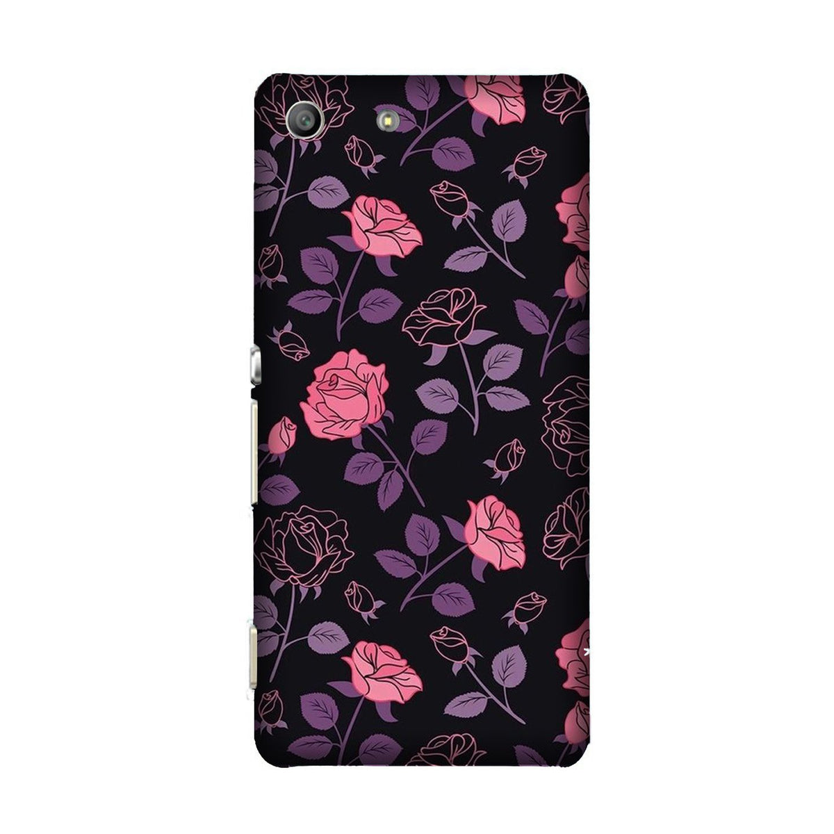 Rose Black Background Case for Sony M5