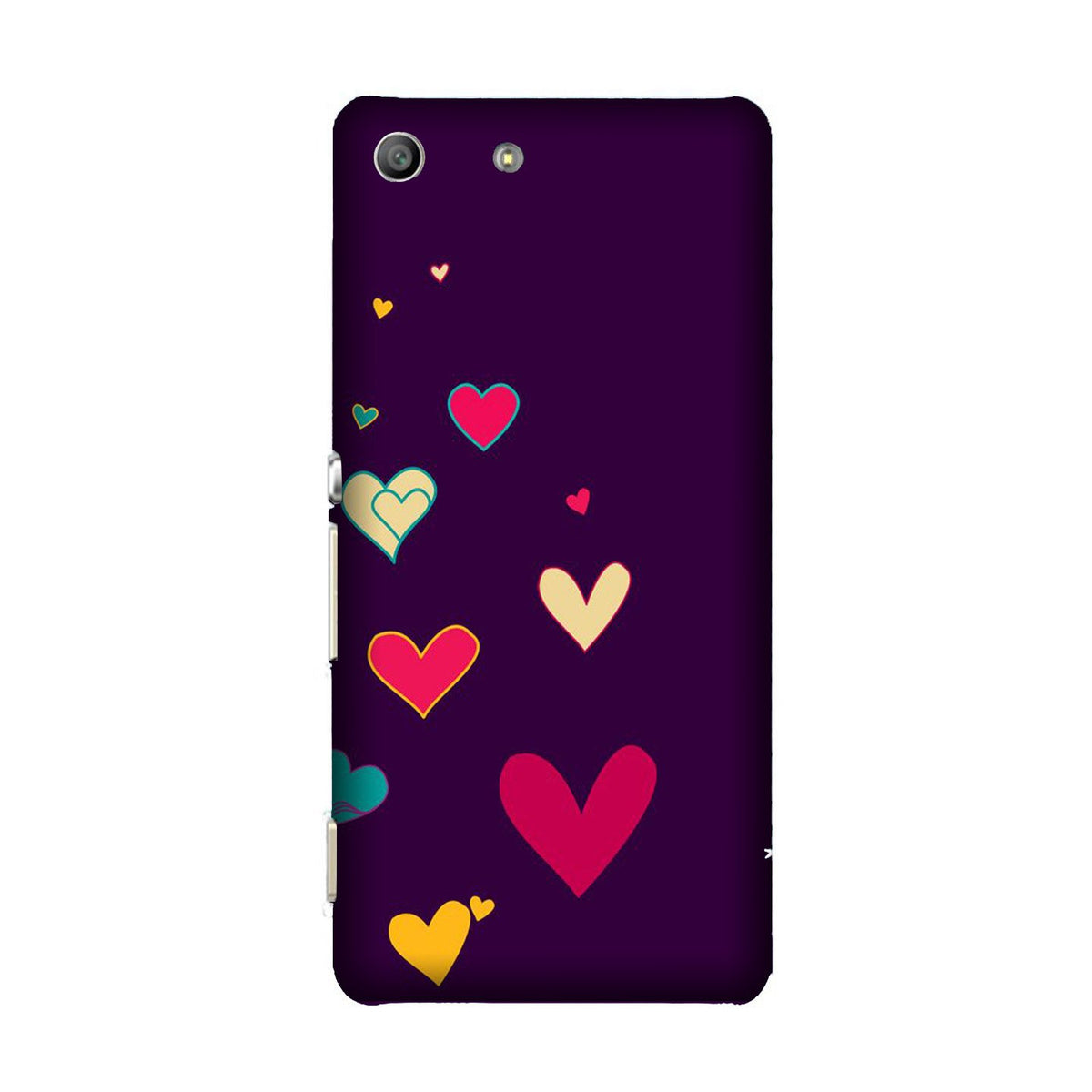 Purple Background Case for Sony M5  (Design - 107)