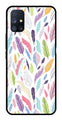Colorful Feathers Metal Mobile Case for Samsung Galaxy A51   (Design No -06)