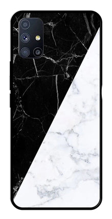 Black White Marble Design Metal Mobile Case for Samsung Galaxy F22 5G