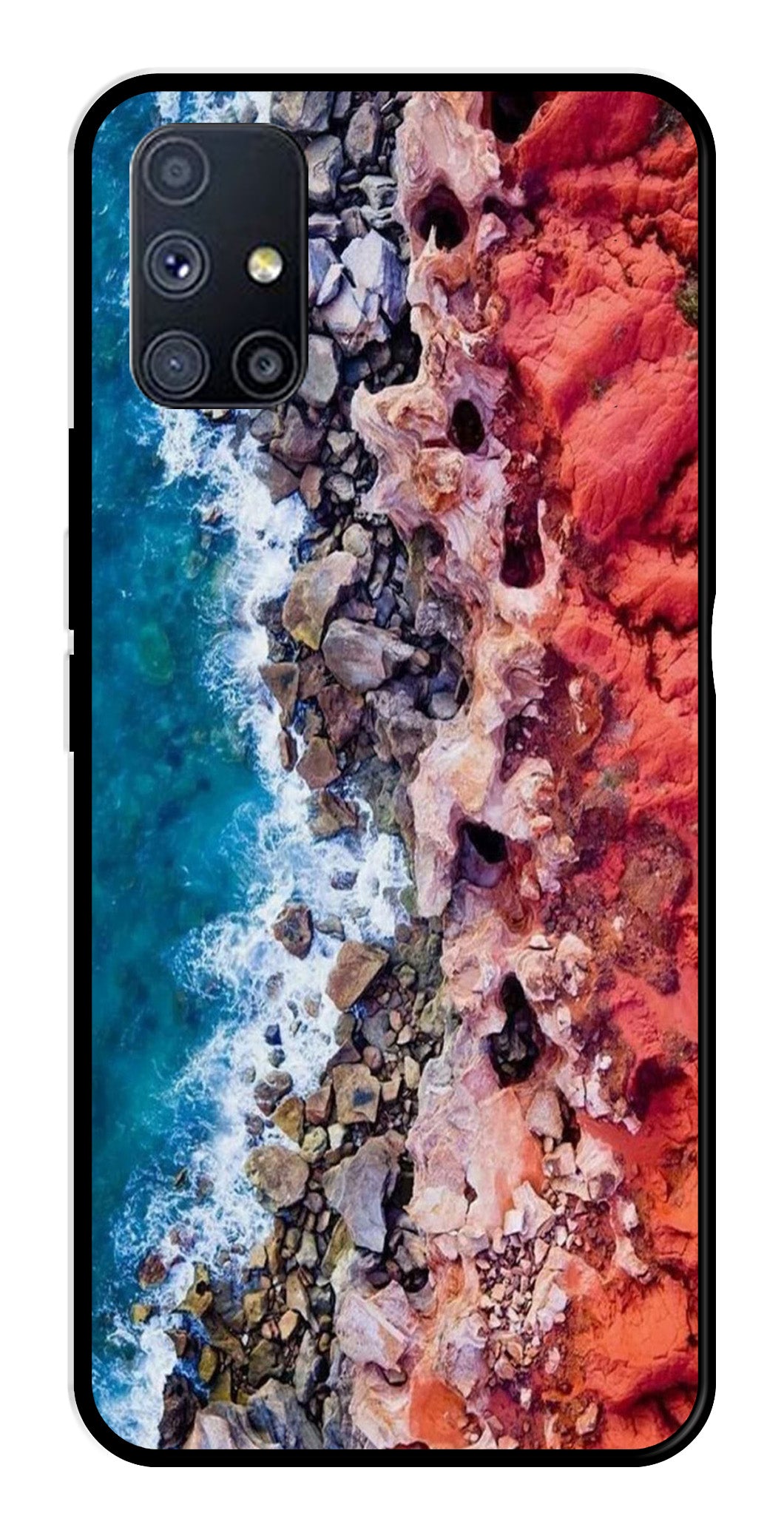 Sea Shore Metal Mobile Case for Samsung Galaxy F22 5G   (Design No -18)