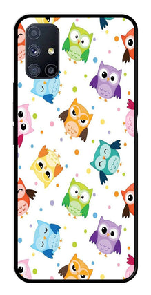 Owls Pattern Metal Mobile Case for Samsung Galaxy M51