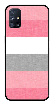 Pink Pattern Metal Mobile Case for Samsung Galaxy M51