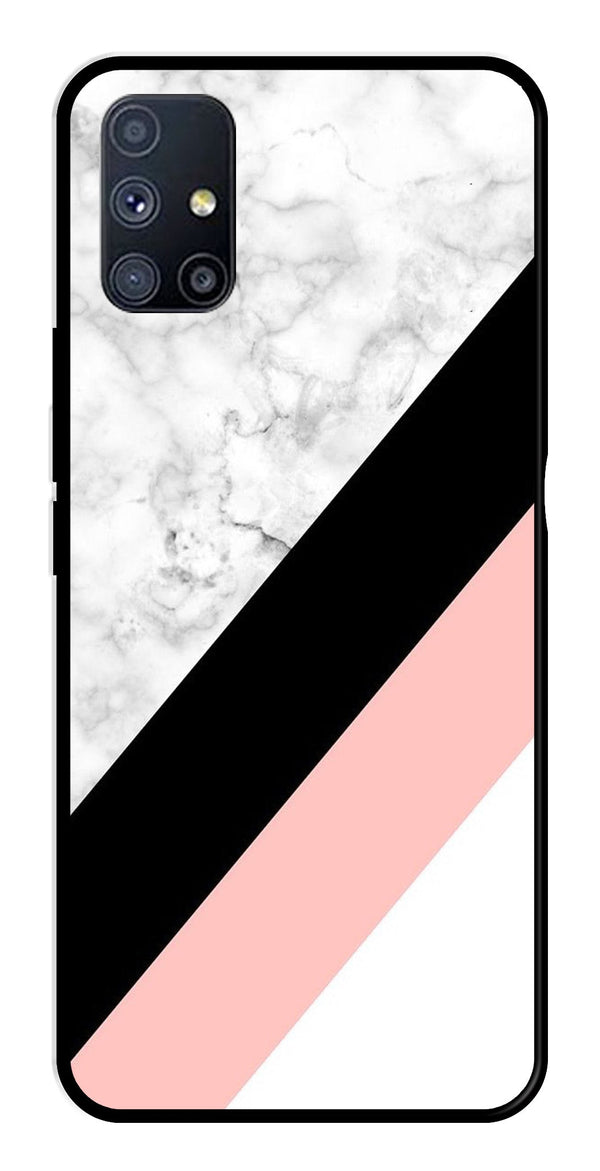 Marble Design Metal Mobile Case for Samsung Galaxy A51   (Design No -24)