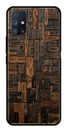 Alphabets Metal Mobile Case for Samsung Galaxy M51