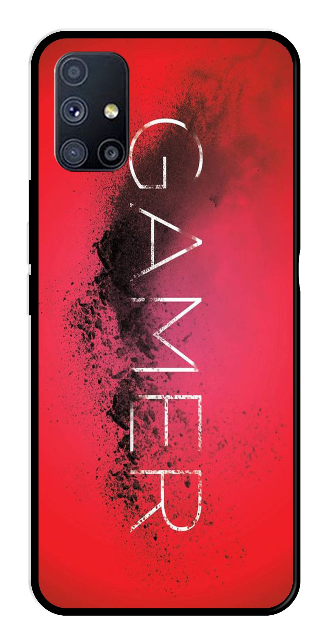 Gamer Pattern Metal Mobile Case for Samsung Galaxy A51   (Design No -41)